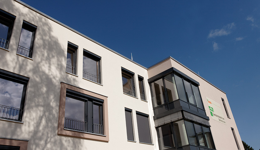 Detail Moderne Fassade Seniorenzentrum Sofienstraße